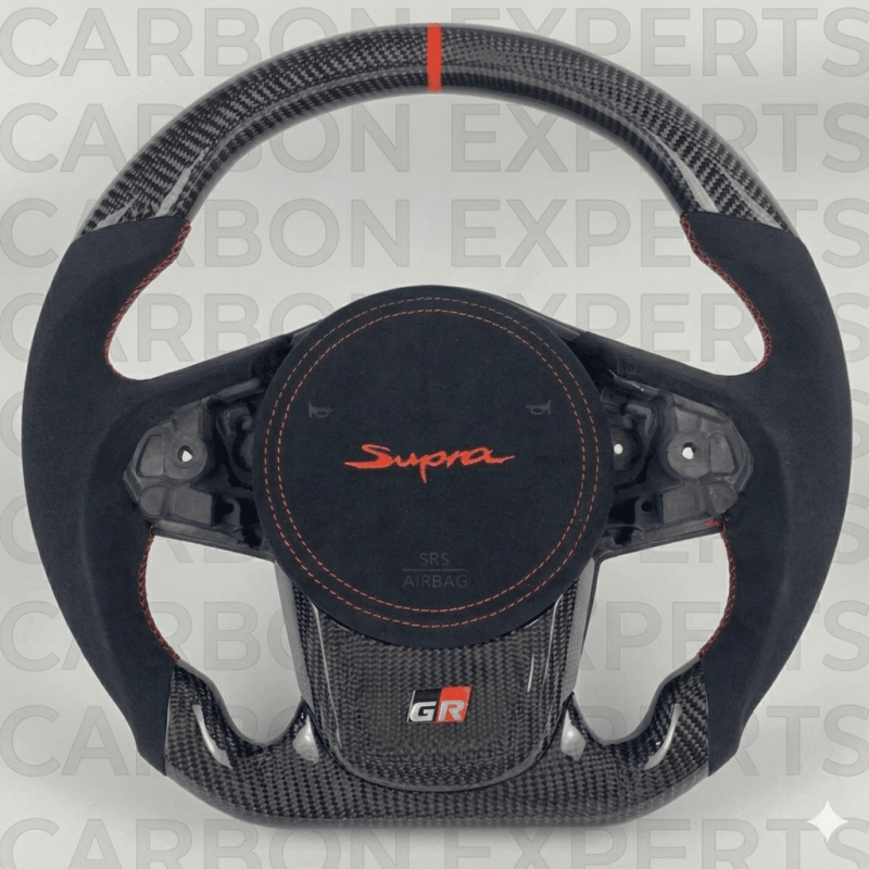 Custom Toyota Supra MKV carbon fiber steering wheel