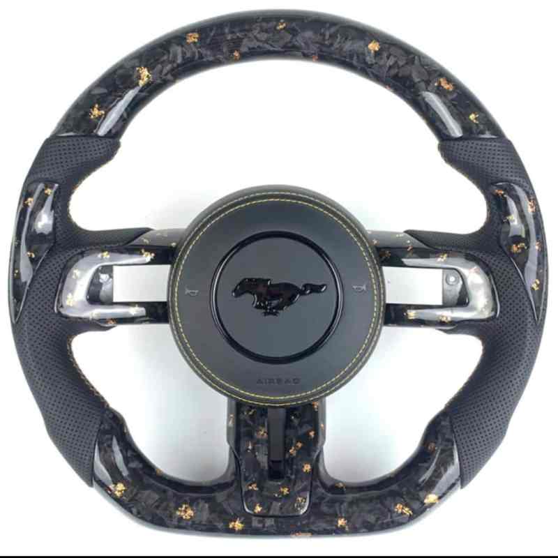 Custom Ford Mustang s550 carbon fiber steering wheel 2015-23